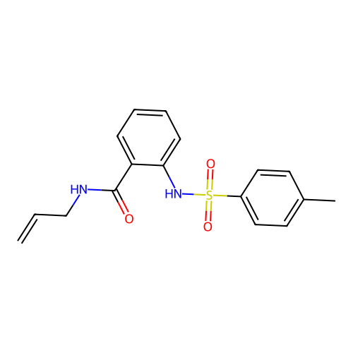 N-allyl-2-{[(4-methylphenyl)sulfonyl]amino}benzamide structure