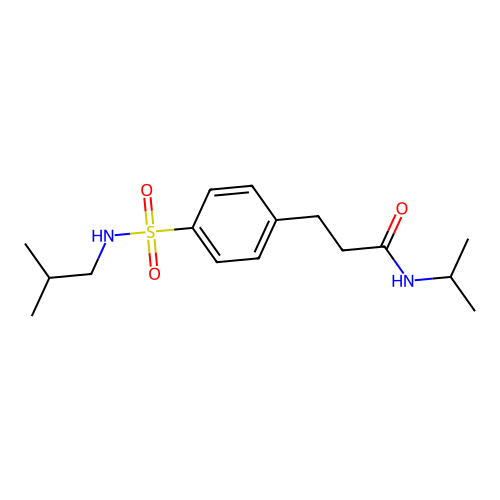 3-{4-[(isobutylamino)sulfonyl]phenyl}-N-isopropylpropanamide structure