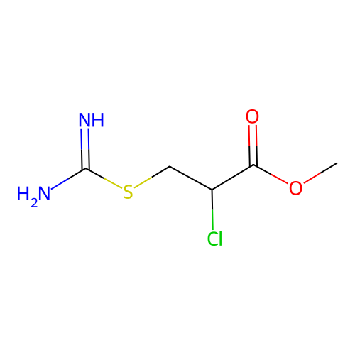 Methyl 3-carbamimidoylsulfanyl-2-chloropropanoate structure
