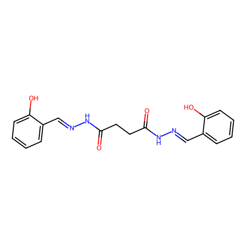 N,N'-bis[(2-hydroxyphenyl)methylideneamino]butanediamide structure
