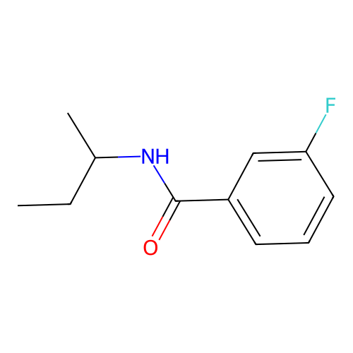 N-(butan-2-yl)-3-fluorobenzamide structure