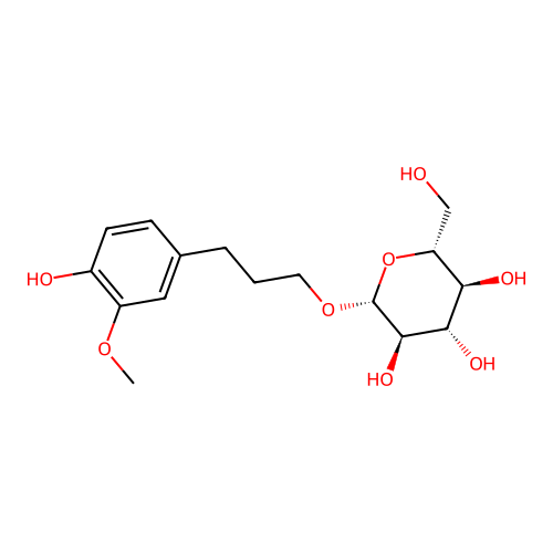 beta-D-Glucopyranoside, 3-(4-hydroxy-3-methoxyphenyl)propyl- structure