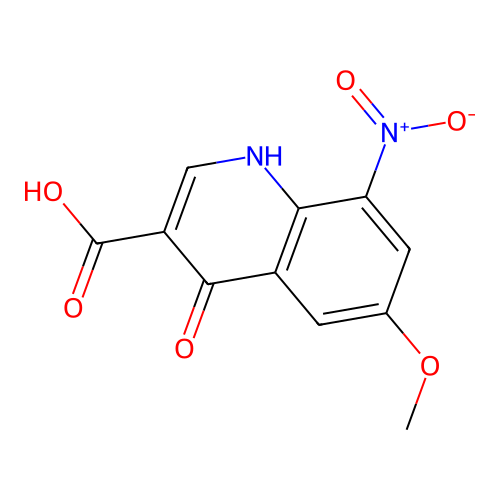 4-Hydroxy-6-methoxy-8-nitro-3-quinolinecarboxylic acid structure