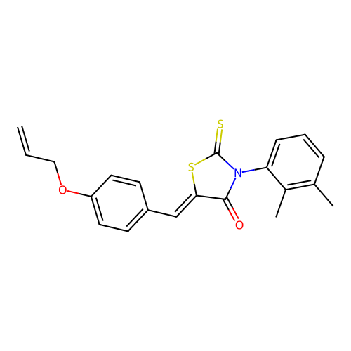 (Z)-5-(4-(allyloxy)benzylidene)-3-(2,3-dimethylphenyl)-2-thioxothiazolidin-4-one structure