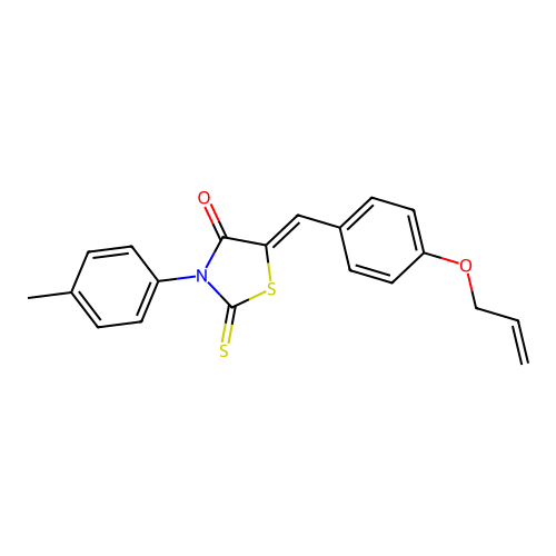 (Z)-5-(4-(allyloxy)benzylidene)-2-thioxo-3-(p-tolyl)thiazolidin-4-one structure