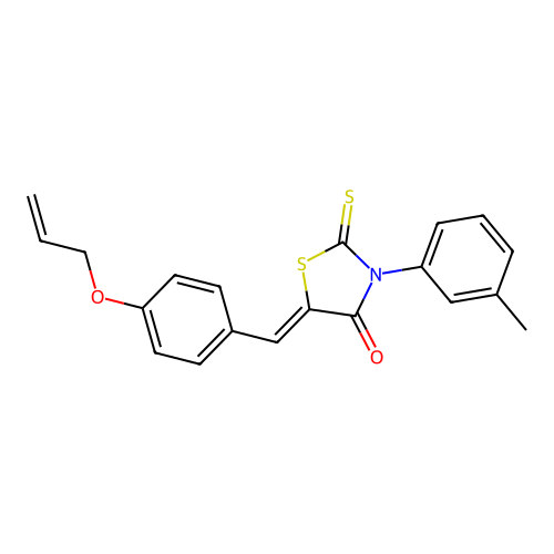 (Z)-5-(4-(allyloxy)benzylidene)-2-thioxo-3-(m-tolyl)thiazolidin-4-one structure