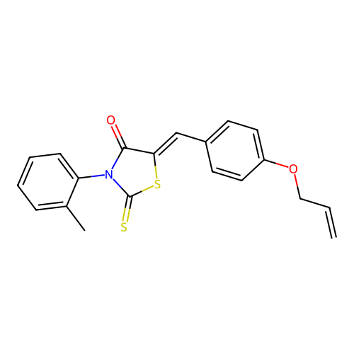 (Z)-5-(4-(allyloxy)benzylidene)-2-thioxo-3-(o-tolyl)thiazolidin-4-one structure