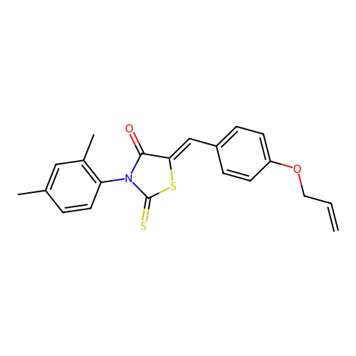 (Z)-5-(4-(allyloxy)benzylidene)-3-(2,4-dimethylphenyl)-2-thioxothiazolidin-4-one structure