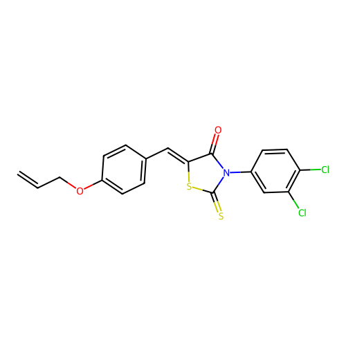 (Z)-5-(4-(allyloxy)benzylidene)-3-(3,4-dichlorophenyl)-2-thioxothiazolidin-4-one structure