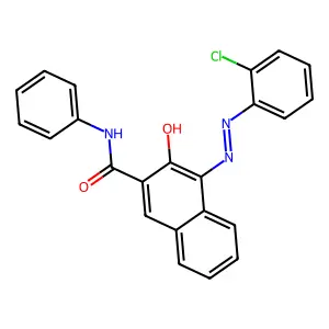 4-((2-chlorophenyl)azo)-3-hydroxy-N-phenylnaphthalene-2-carboxamide structure