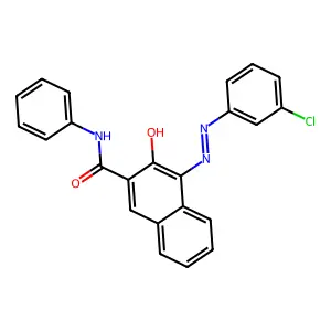 2-Naphthalenecarboxamide, 4-[2-(3-chlorophenyl)diazenyl]-3-hydroxy-N-phenyl- structure