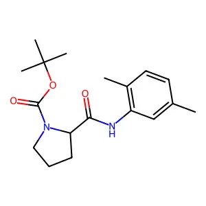 Tert-butyl 2-[(2,5-dimethylphenyl)carbamoyl]pyrrolidine-1-carboxylate structure