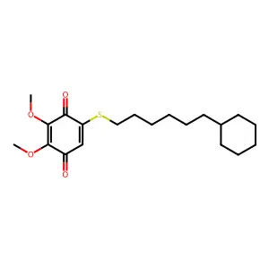 5-(6-Cyclohexylhexylsulfanyl)-2,3-dimethoxycyclohexa-2,5-diene-1,4-dione structure