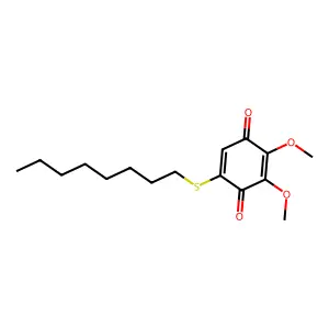 2,3-Dimethoxy-5-(octylsulfanyl)cyclohexa-2,5-diene-1,4-dione structure