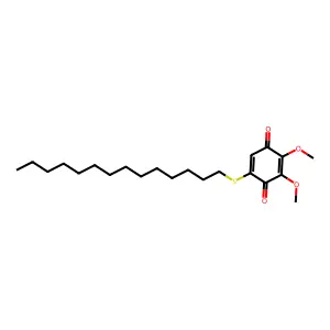 2,3-Dimethoxy-5-(tetradecylsulfanyl)cyclohexa-2,5-diene-1,4-dione structure