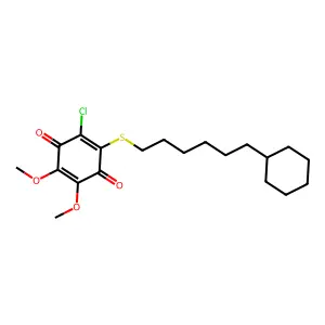 2,4-dione,2-chloro-3-(dodecylthio)-5,6-dimethoxy structure
