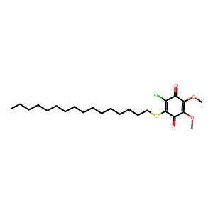2-Chloro-3-hexadecylsulfanyl-5,6-dimethoxycyclohexa-2,5-diene-1,4-dione structure