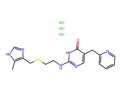 C17H20N6OS.3ClH.1/2H2O structure