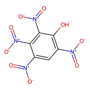 2,3,4,6-Tetranitrophenol structure