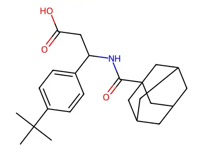 3-(Adamantane-1-carbonylamino)-3-(4-tert-butylphenyl)propanoic acid structure