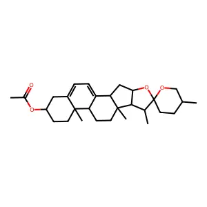 Spirosta-5,7-dien-3-yl acetate structure