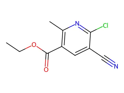 Ethyl 6-chloro-5-cyano-2-methylnicotinate structure