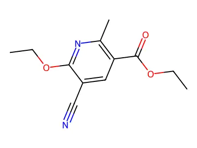 Ethyl 5-cyano-6-ethoxy-2-methylnicotinate structure