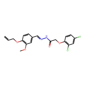 2-(2,4-Dichlorophenoxy)-N'-({3-methoxy-4-[(prop-2-en-1-yl)oxy]phenyl}methylidene)acetohydrazide structure