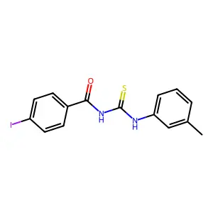 4-iodo-N-[(3-methylphenyl)carbamothioyl]benzamide structure