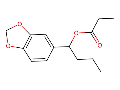 1-(1,3-Benzodioxol-5-yl)butyl propanoate structure