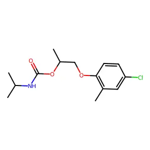 1-(4-chloro-2-methylphenoxy)propan-2-yl N-propan-2-ylcarbamate structure