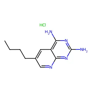 Pyrido(2,3-d)pyrimidine-2,4-diamine, 6-butyl-, hydrochloride structure