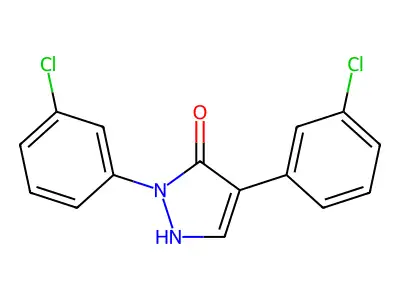2,4-bis(3-chlorophenyl)-1H-pyrazol-3-one structure