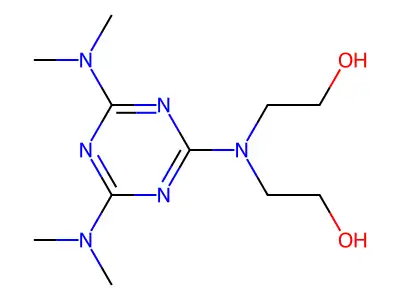 Ethanol, 2,2'-((4,6-bis(dimethylamino)-s-triazin-2-yl)imino)di- structure