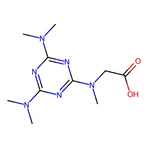Glycine, N-(4,6-bis(dimethylamino)-s-triazin-2-yl)-N-methyl- structure