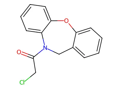 2-chloro-1-dibenzo[b,f][1,4]oxazepin-10(11H)-yl-1-ethanone structure
