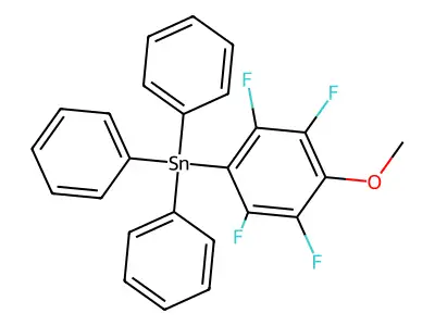 Triphenyl(2,3,5,6-tetrafluoro-4-methoxyphenyl)stannane structure
