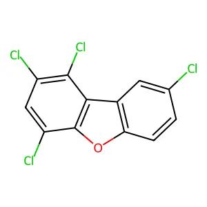1,2,4,8-Tetrachlorodibenzofuran structure