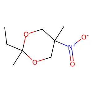 2-Ethyl-2,5-dimethyl-5-nitro-1,3-dioxane structure