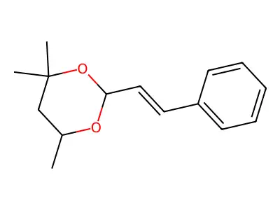4,4,6-Trimethyl-2-(2-phenylethenyl)-1,3-dioxane structure