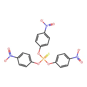O,O,O-Tris(4-nitrophenyl) thiophosphate structure