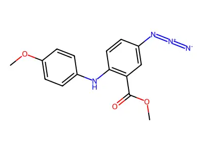 Methyl 5-azido-2-(4-methoxyphenyl)aminobenzoate structure
