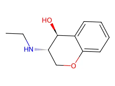 4-Chromanol, 3-ethylamino-, (E) structure