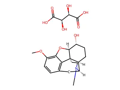 Dihydroisocodeine acid tartrate structure