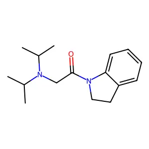 Indoline, 1-diisopropylglycyl- structure