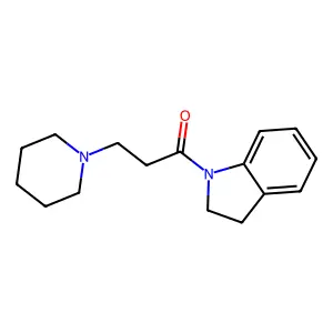 Indoline, 1-(3-piperidinopropionyl)- structure