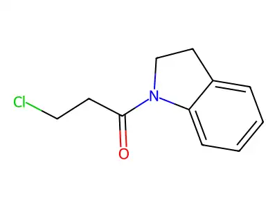 3-chloro-1-(2,3-dihydro-1H-indol-1-yl)propan-1-one structure