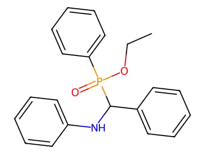 Ethyl phenyl[phenyl(phenylamino)methyl]phosphinate structure