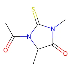 Hydantoin, 1-acetyl-3,5-dimethyl-2-thio- structure