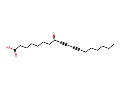 8-Oxo-9,11-octadecadiynoic acid structure